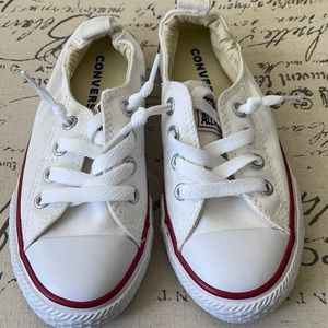 White converse for kids low top.